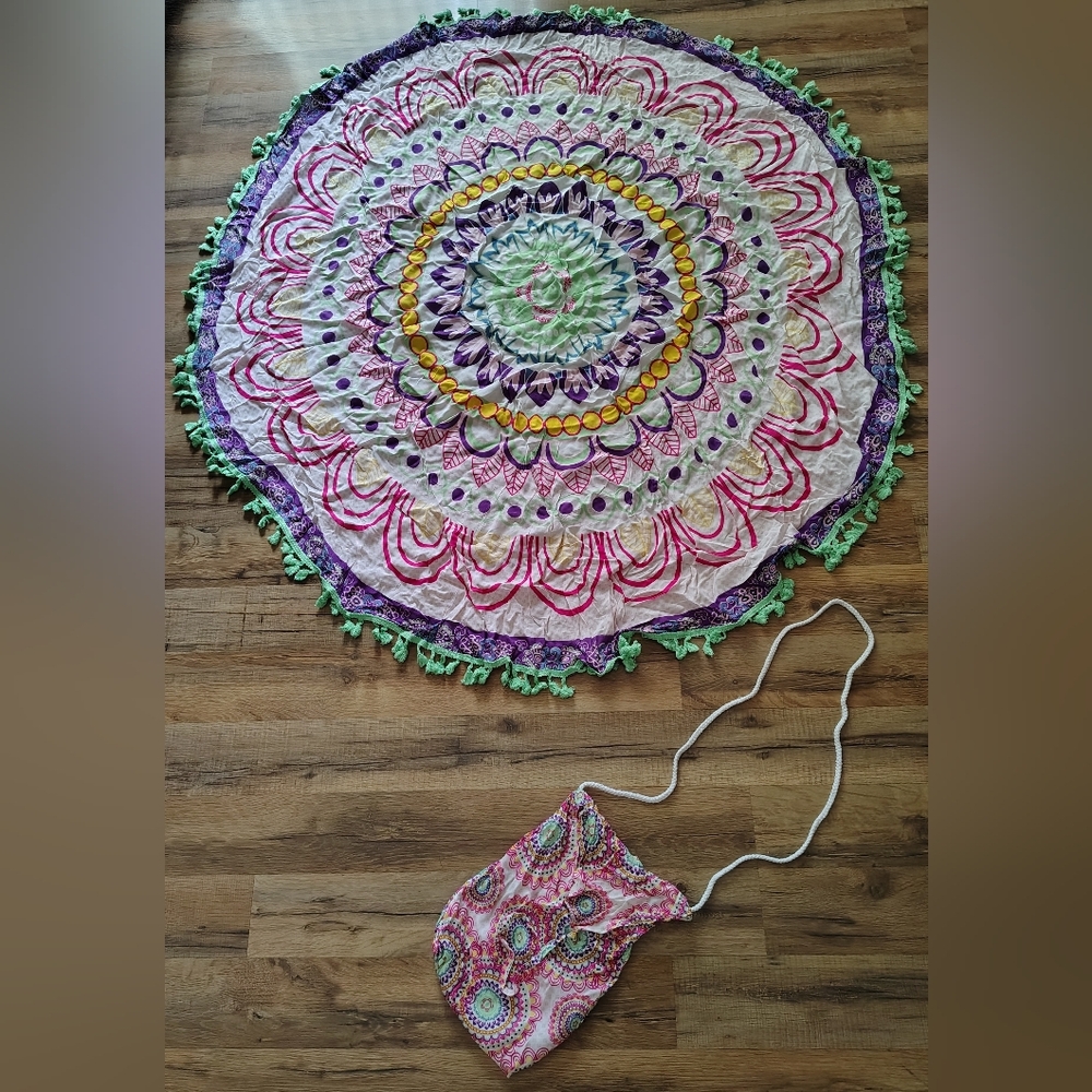 Purple and Green Tapestry